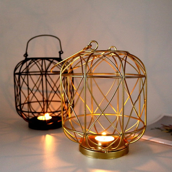 Metal Table Candle Lantern Home Decoration