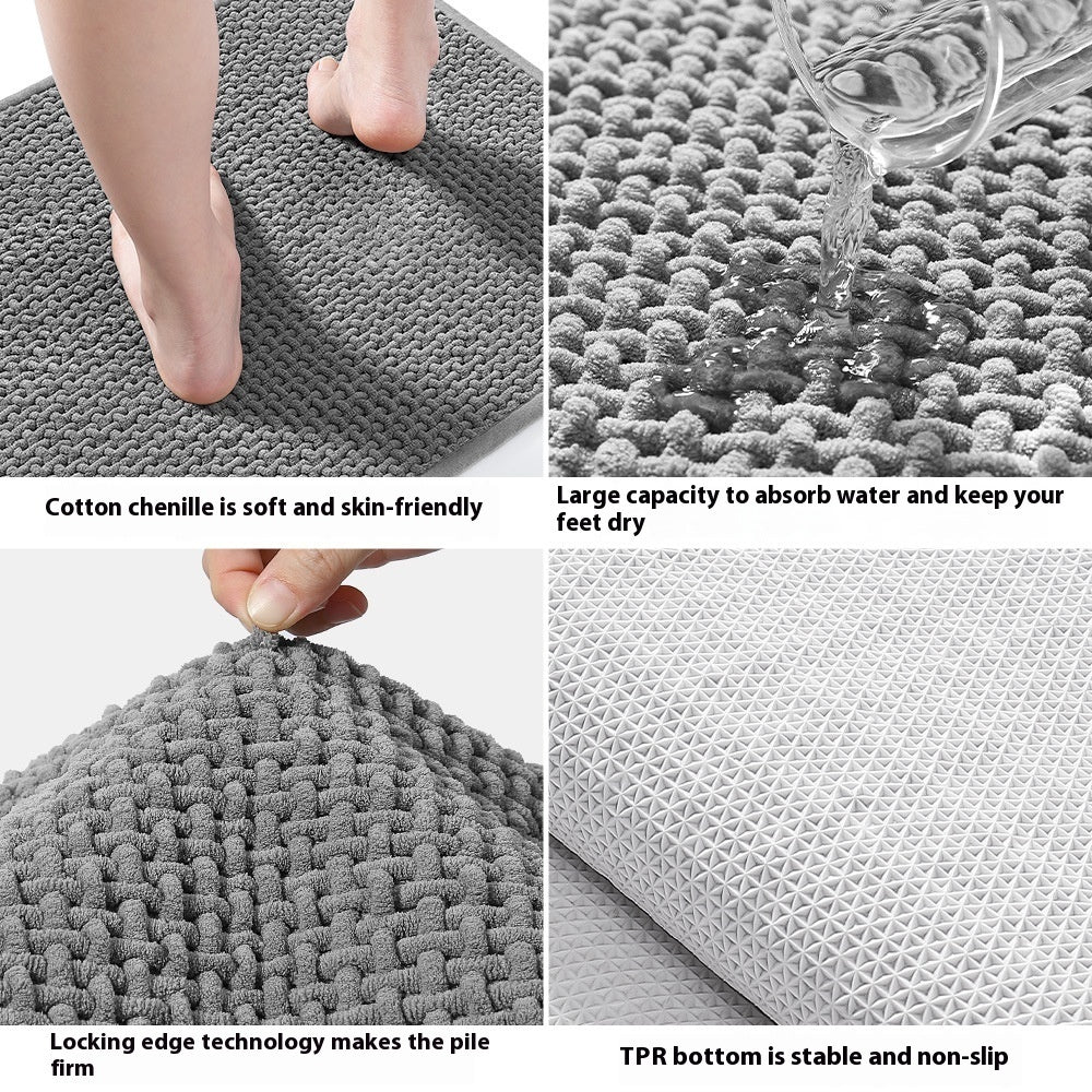 Bathroom Floor Mat With Strong Absorbent Foot Pad - FRPURE