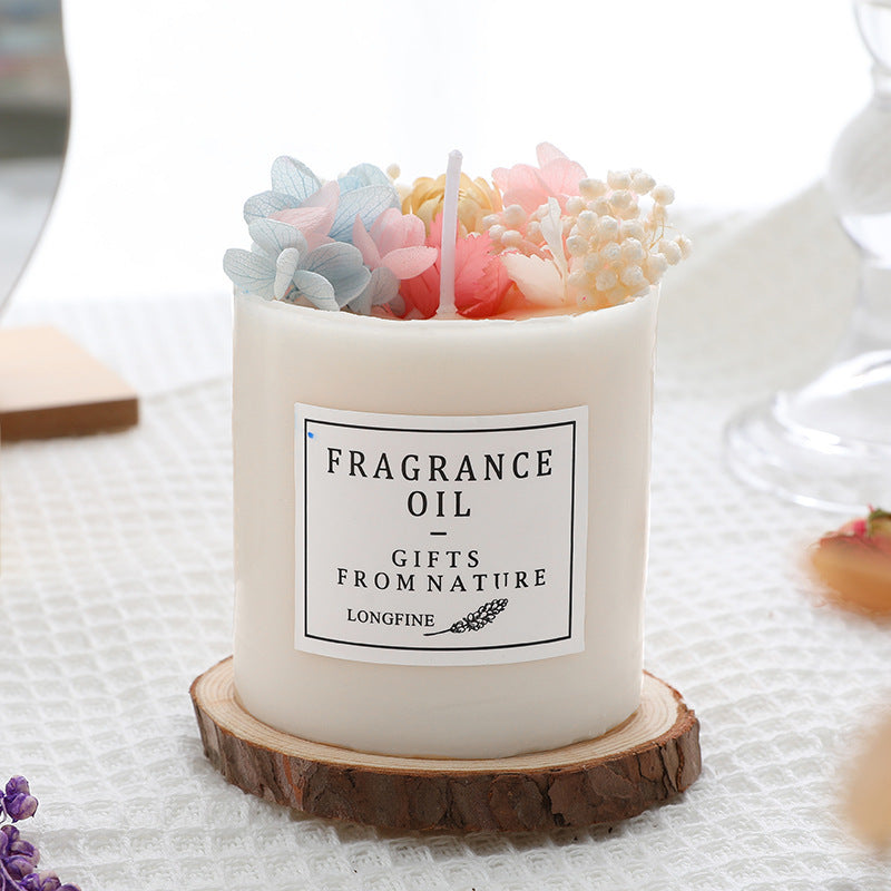 Dried Flower Romantic Candle – Handcrafted Home Decor - FRPURE