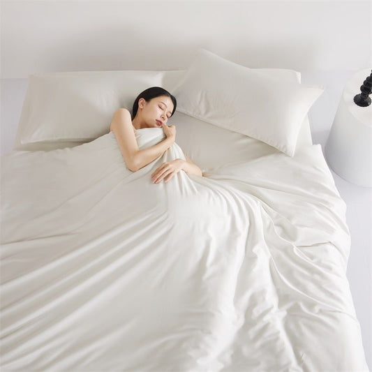 Cotton 4-Piece Comforter Set – White Bedding