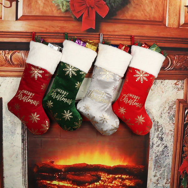 Christmas Decorative Stockings Embroidery Candy - FRPURE