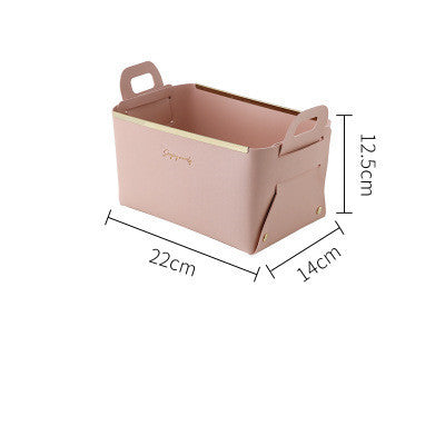 Nordic Desktop PU Leather Large Storage Box Folding - FRPURE