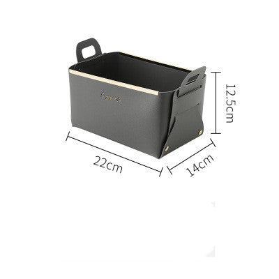 Nordic Desktop PU Leather Large Storage Box Folding - FRPURE