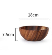 Natural Wooden Bowl – Fruit & Salad Bowl for Home or Restaurant - FRPURE
