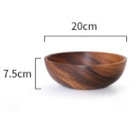 Natural Wooden Bowl – Fruit & Salad Bowl for Home or Restaurant - FRPURE