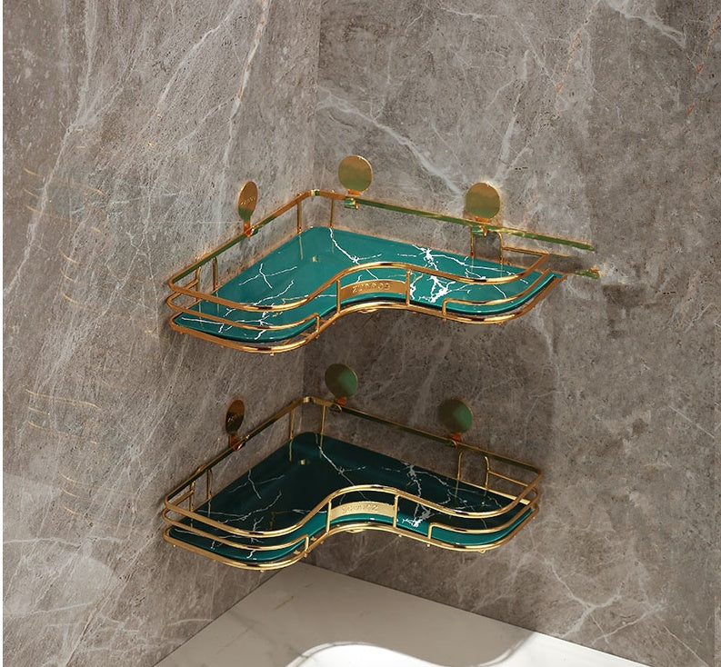 Punch-Free Corner Bathroom Storage Shelf - FRPURE