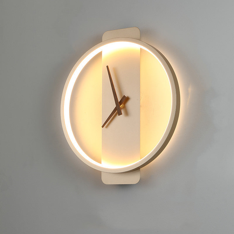 Nordic Wall Lamp with Clock – Modern Bedside Light - FRPURE