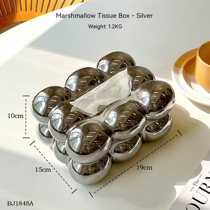 Cotton Candy Ceramic Tissue Box – Creative Dining Table Decor - FRPURE