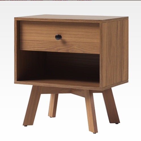 Mid Century Modern Minimalist 1-Drawer Nightstand Mocha - FRPURE