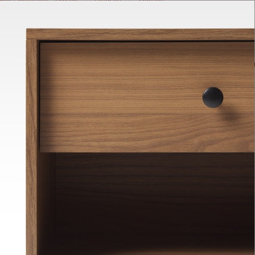 Mid Century Modern Minimalist 1-Drawer Nightstand Mocha - FRPURE