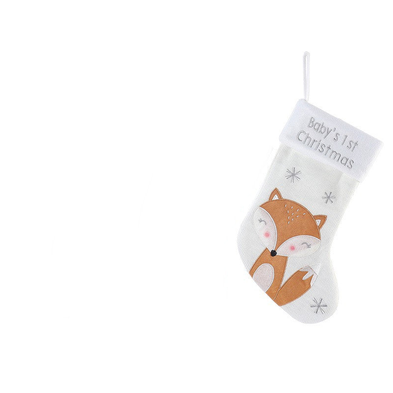 Christmas Fox Wool Gift Christmas Stockings - FRPURE