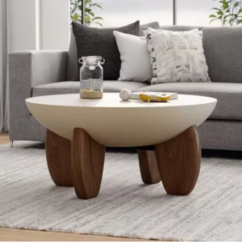 Solid Wood Coffee Table – Adjustable Height, Portable Center Table with Storage for Living Rooms
