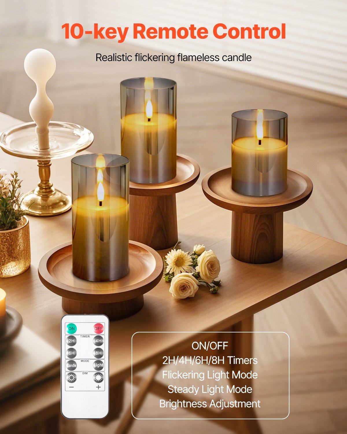 Flameless LED Candles – 3-Pack with Remote Control - FRPURE