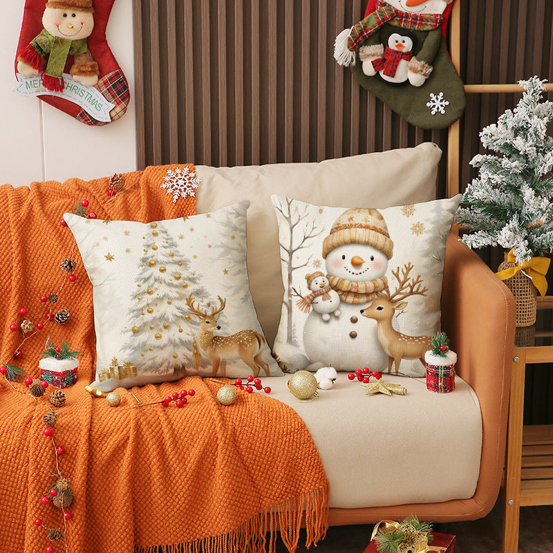 European And American Christmas Couch Pillowcase