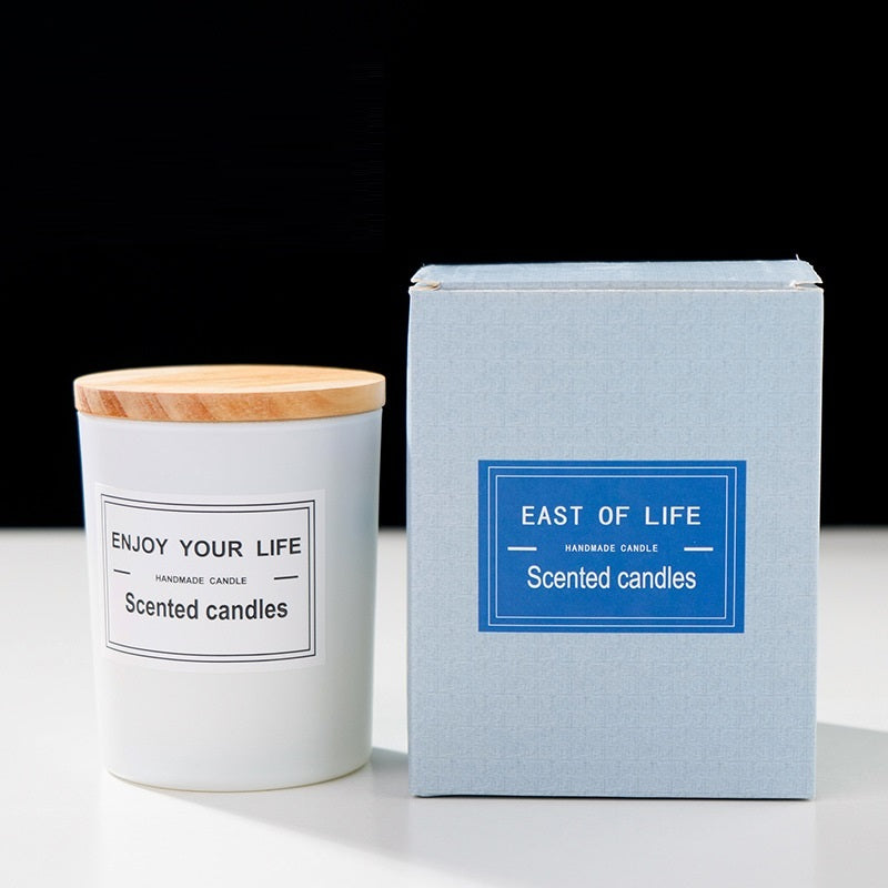 Natural Crystal Stone Aromatherapy Candle Soy Wax Smokeless Candles Gift Box Christmas Hand Gift - FRPURE