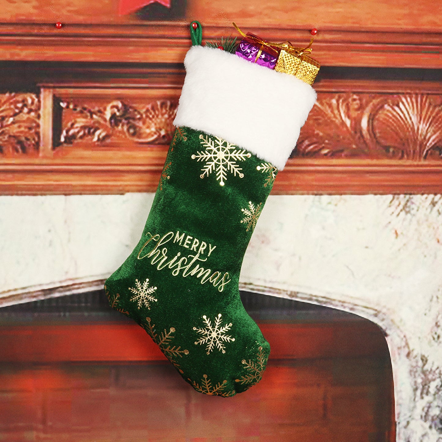 Christmas Decorative Stockings Embroidery Candy - FRPURE