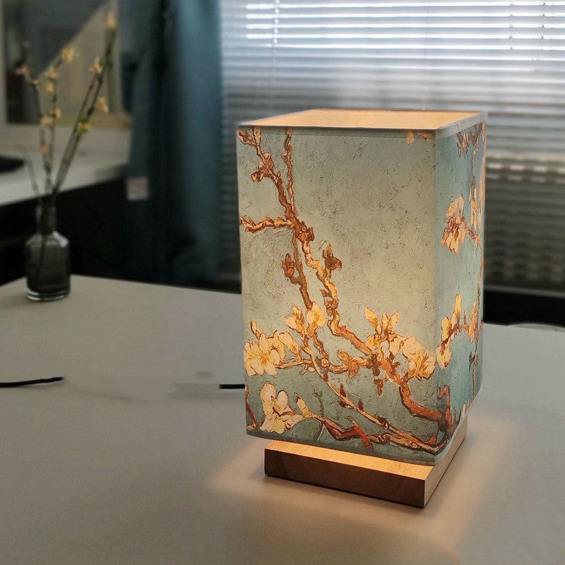 Japanese Solid Wood Square Table Lamp - FRPURE
