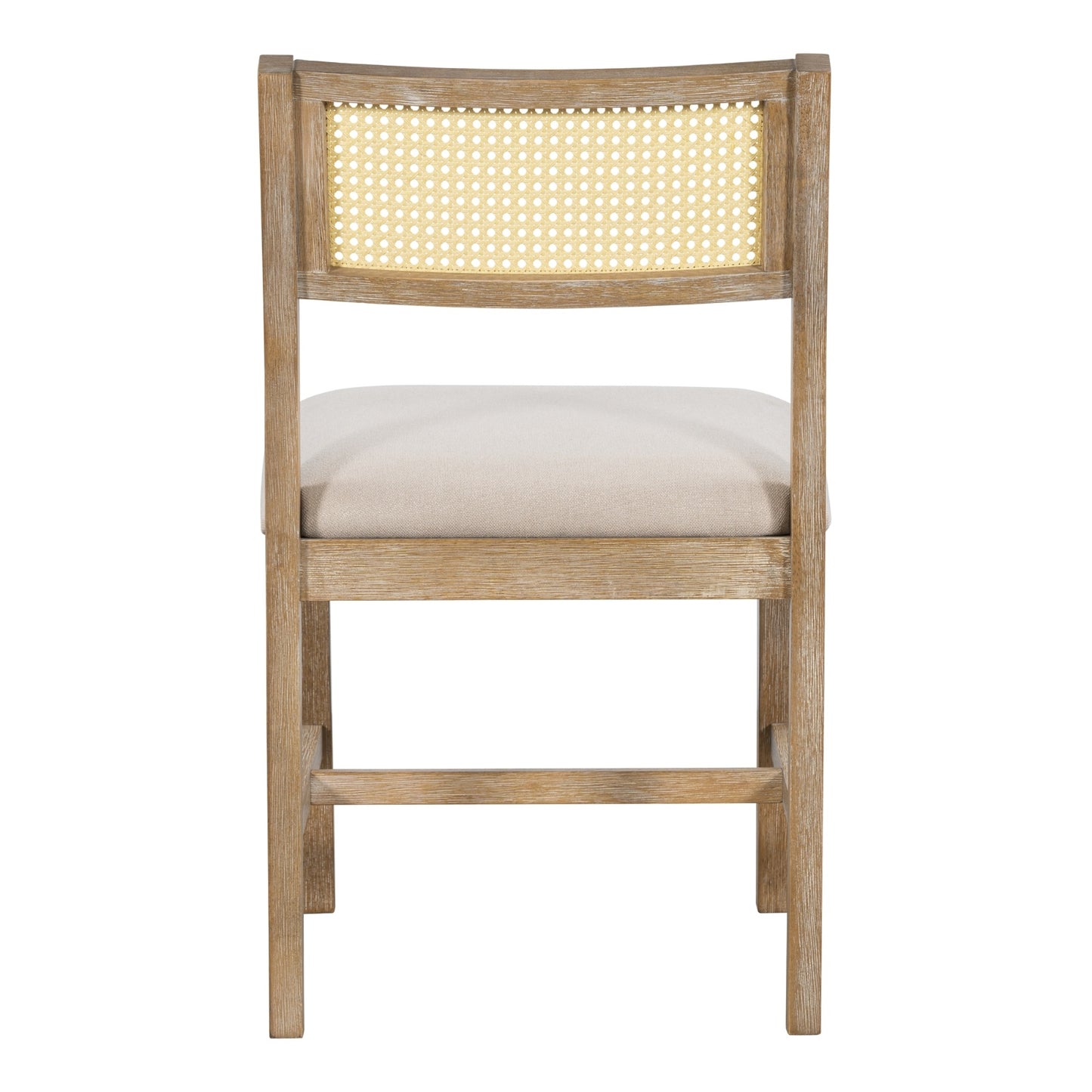 TREXM 6-Piece Retro Farmhouse Dining Set – Rectangular Wood Table, 4 Upholstered Chairs & Rattan Bench | Kitchen & Dining Room Furniture | FRPURE