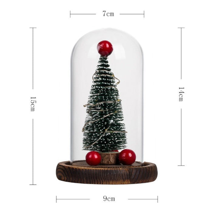 Creative Christmas Tree Glass Cover LED Lights Christmas Decorations - FRPURE