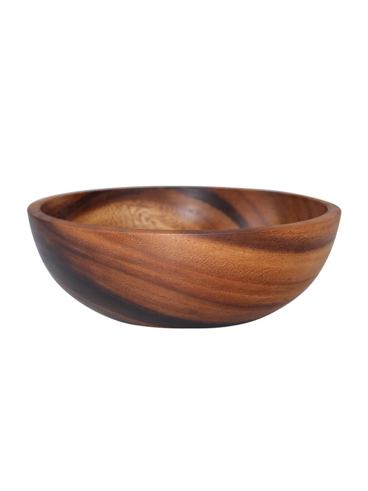 Natural Wooden Bowl – Fruit & Salad Bowl for Home or Restaurant - FRPURE