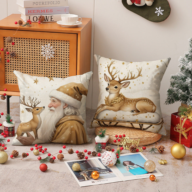European And American Christmas Couch Pillowcase