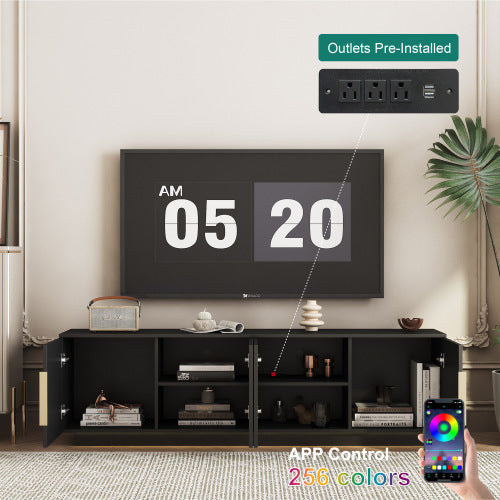 Modern TV Stand – Entertainment Cabinet with Storage - FRPURE