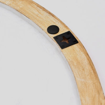 Handcarved Round Wheel Style Wood Wall Decor - FRPURE