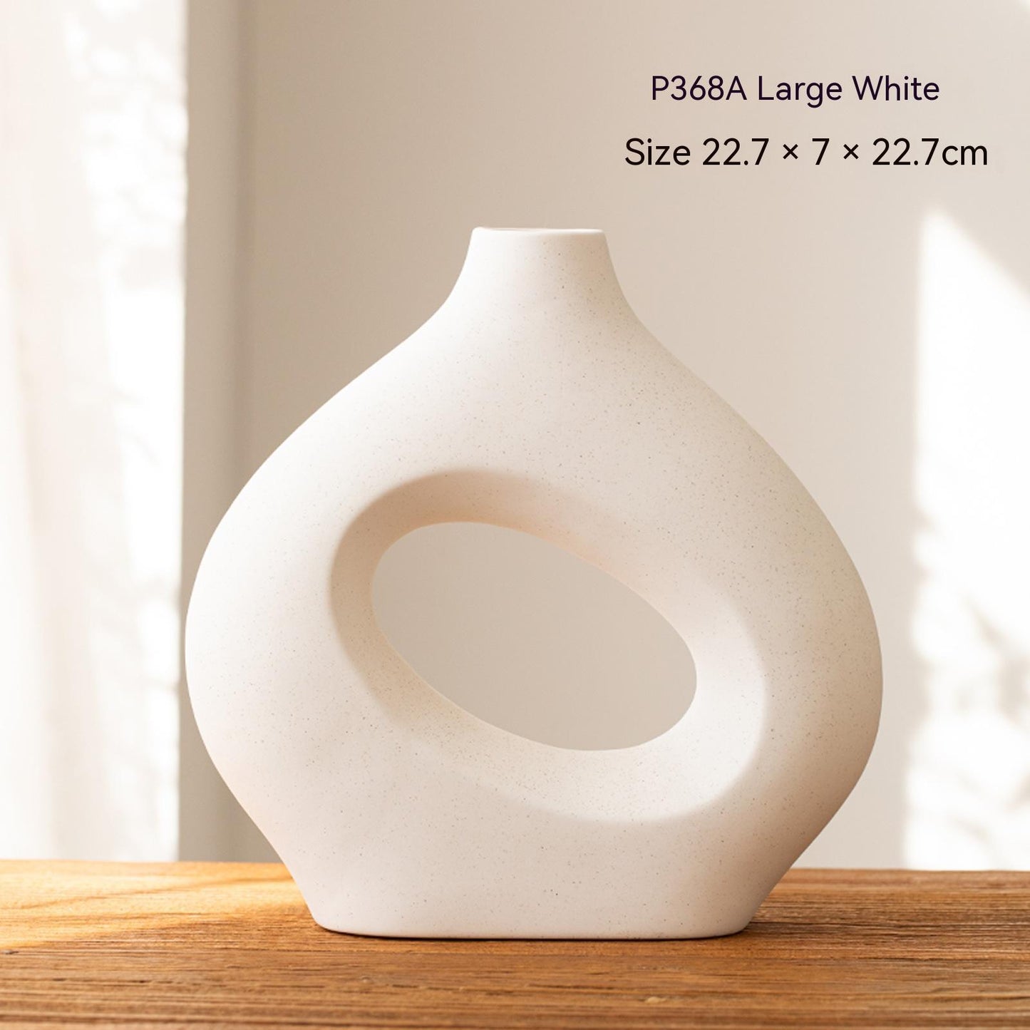 Ceramic Circle Vase – Modern Decorative Accent - FRPURE