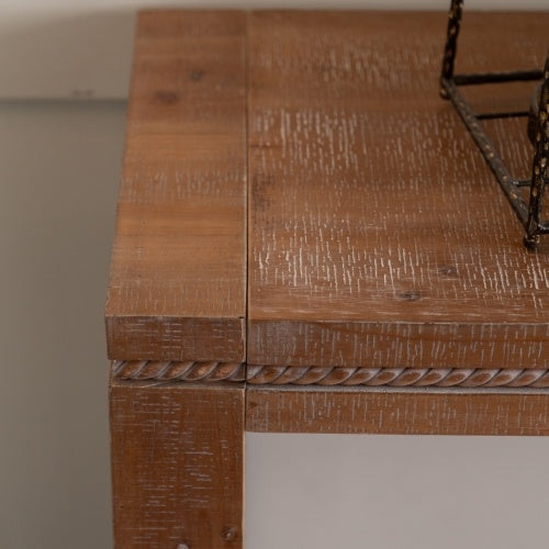 63” Solid Wood Console Table – Retro Narrow Entryway Table for Hallway, Foyer & Behind Sofa | Long Natural Wood Sofa Table | FRPURE