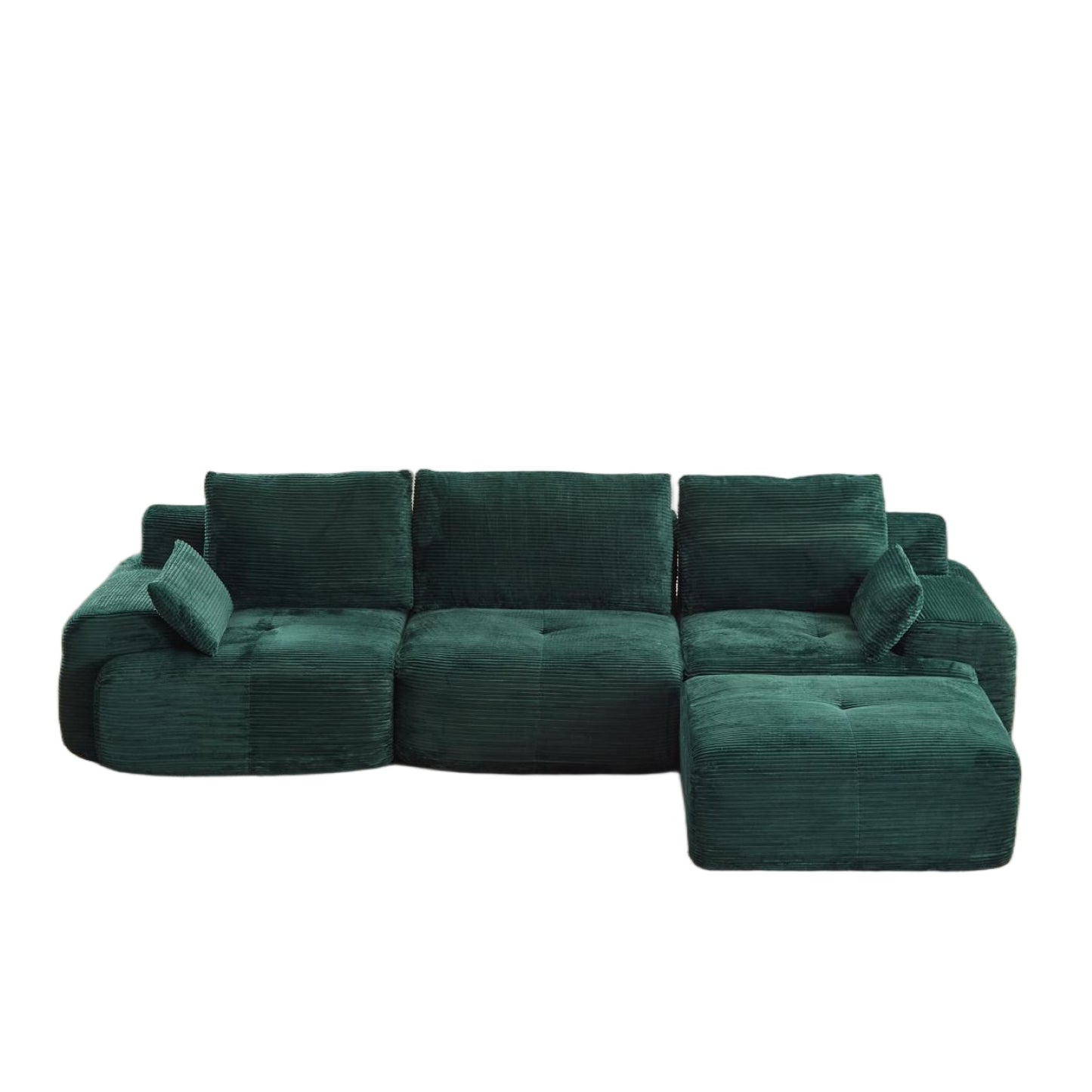 Green Cloud Modular Sectional Sofa Loveseat,No Assembly Required