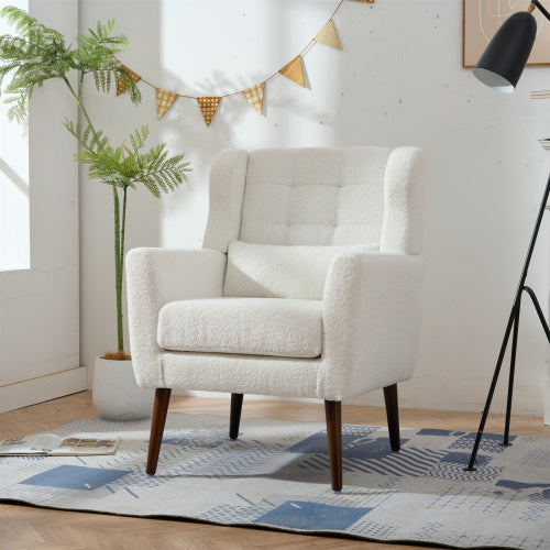 Modern Upholstered Chairs, Teddy Fabric Living Room Chairs - FRPURE