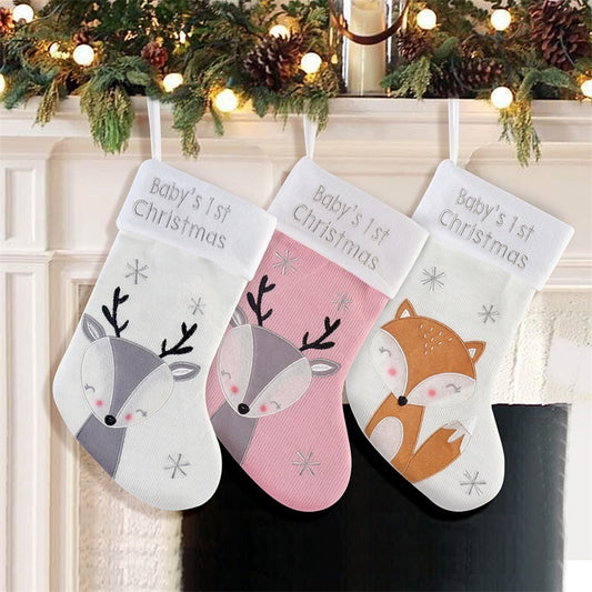 Christmas Fox Wool Gift Christmas Stockings - FRPURE