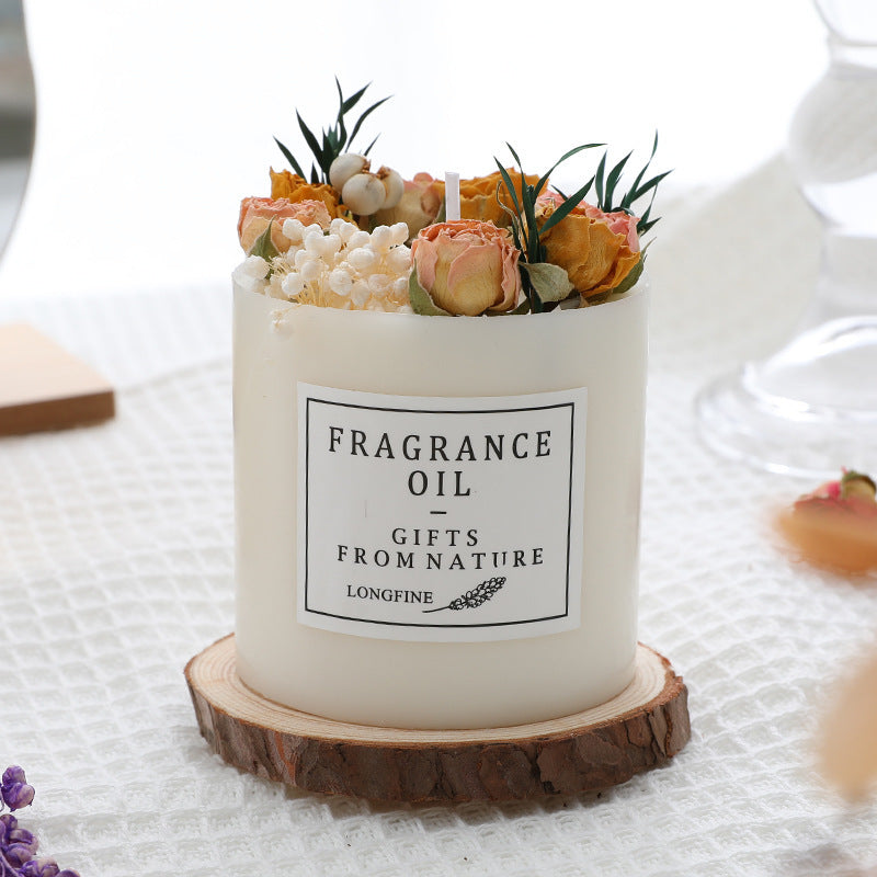 Dried Flower Romantic Candle – Handcrafted Home Decor - FRPURE
