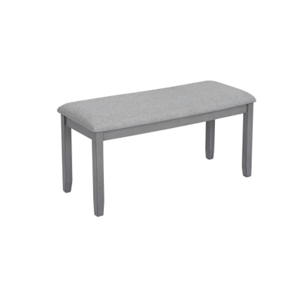 6 Piece Kitchen Dining Set, Rectangular Wooden Dining Table With 4 Upholstered Chairs And A Bench