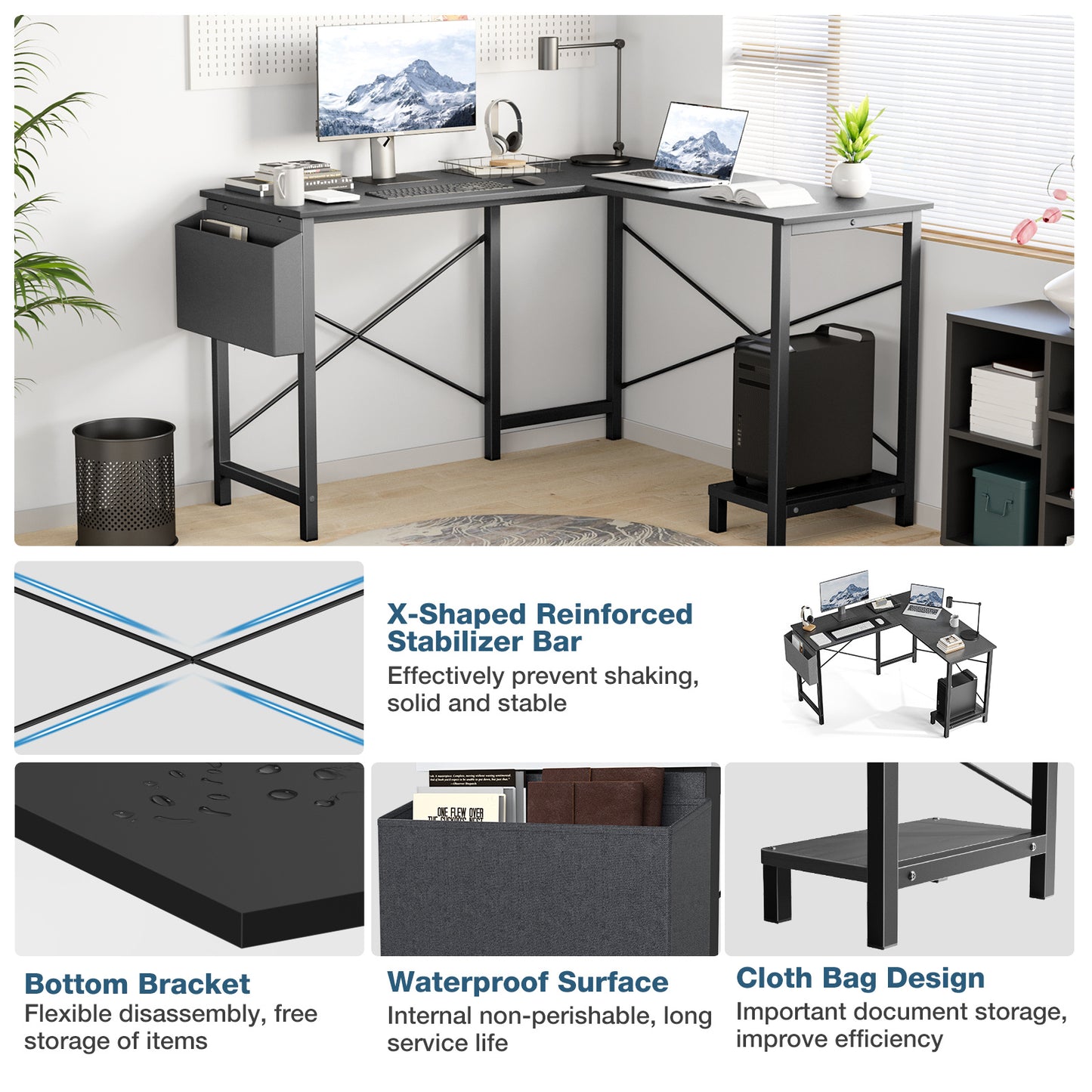 L-shaped Computer Desk - FRPURE