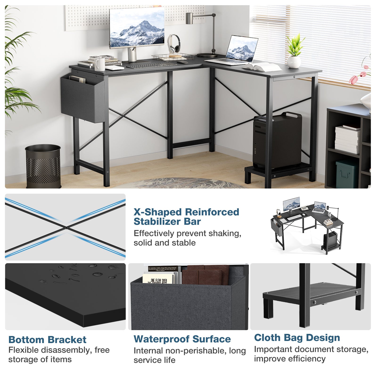 L-shaped Computer Desk - FRPURE