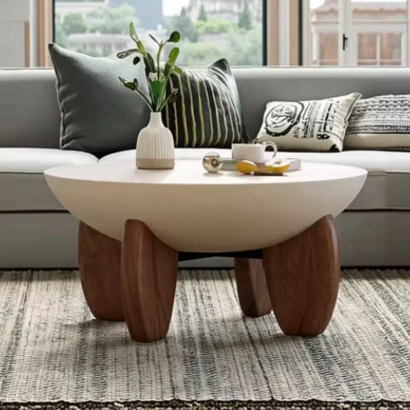 Solid Wood Coffee Table – Adjustable Height, Portable Center Table with Storage for Living Rooms