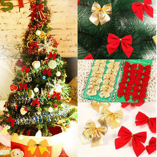 Christmas Tree Ornaments Christmas Decoration Bow - FRPURE