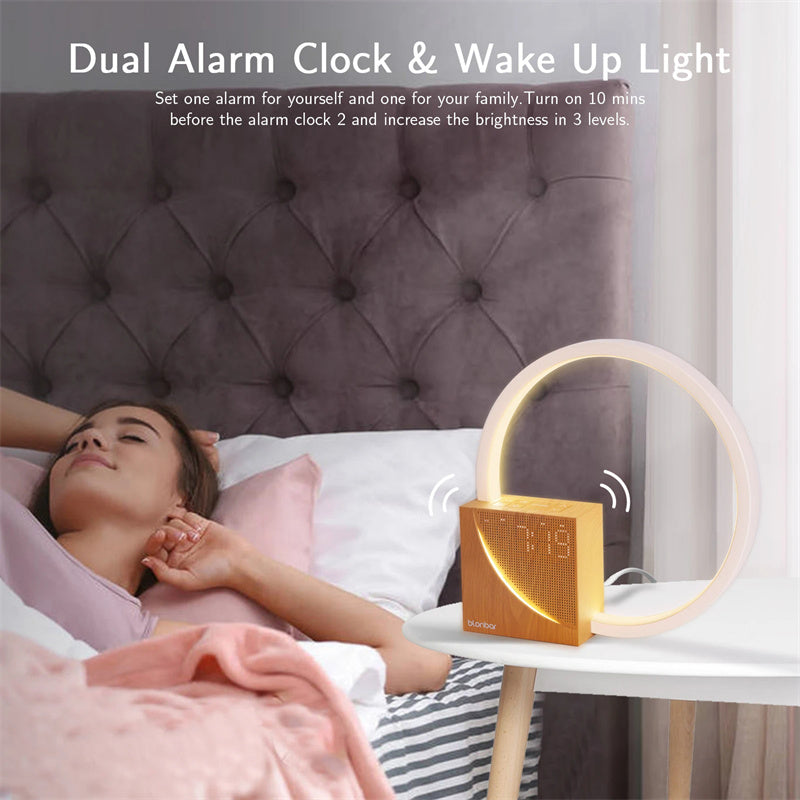 Touch Bedside Lamp with Alarm & Natural Sounds - FRPURE