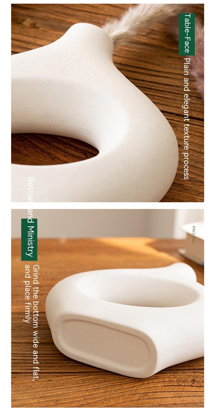 Ceramic Circle Vase – Modern Decorative Accent - FRPURE