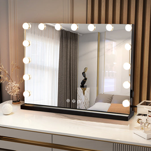 LED Vanity Mirror with Bulbs – Desktop Square - FRPURE