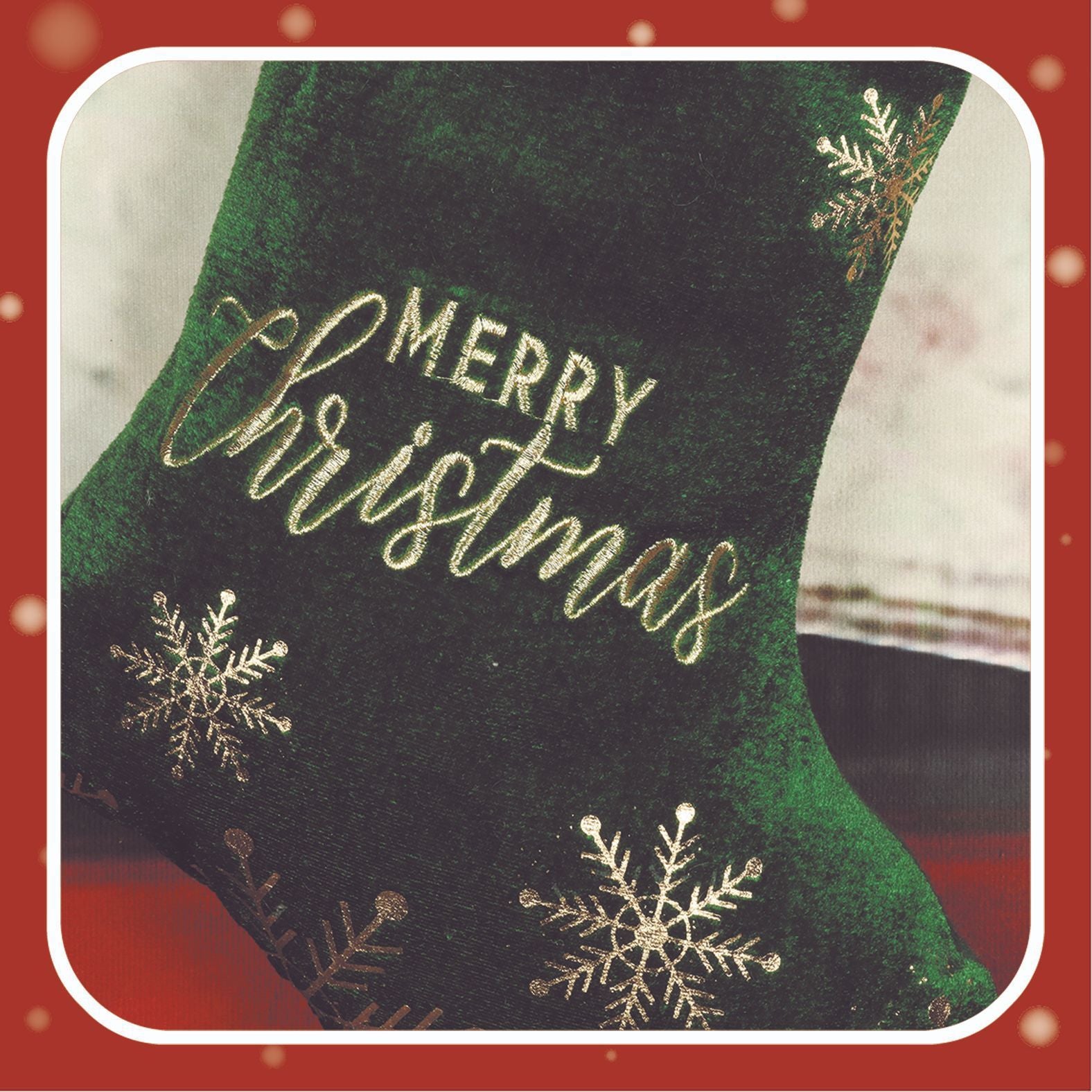 Christmas Decorative Stockings Embroidery Candy - FRPURE