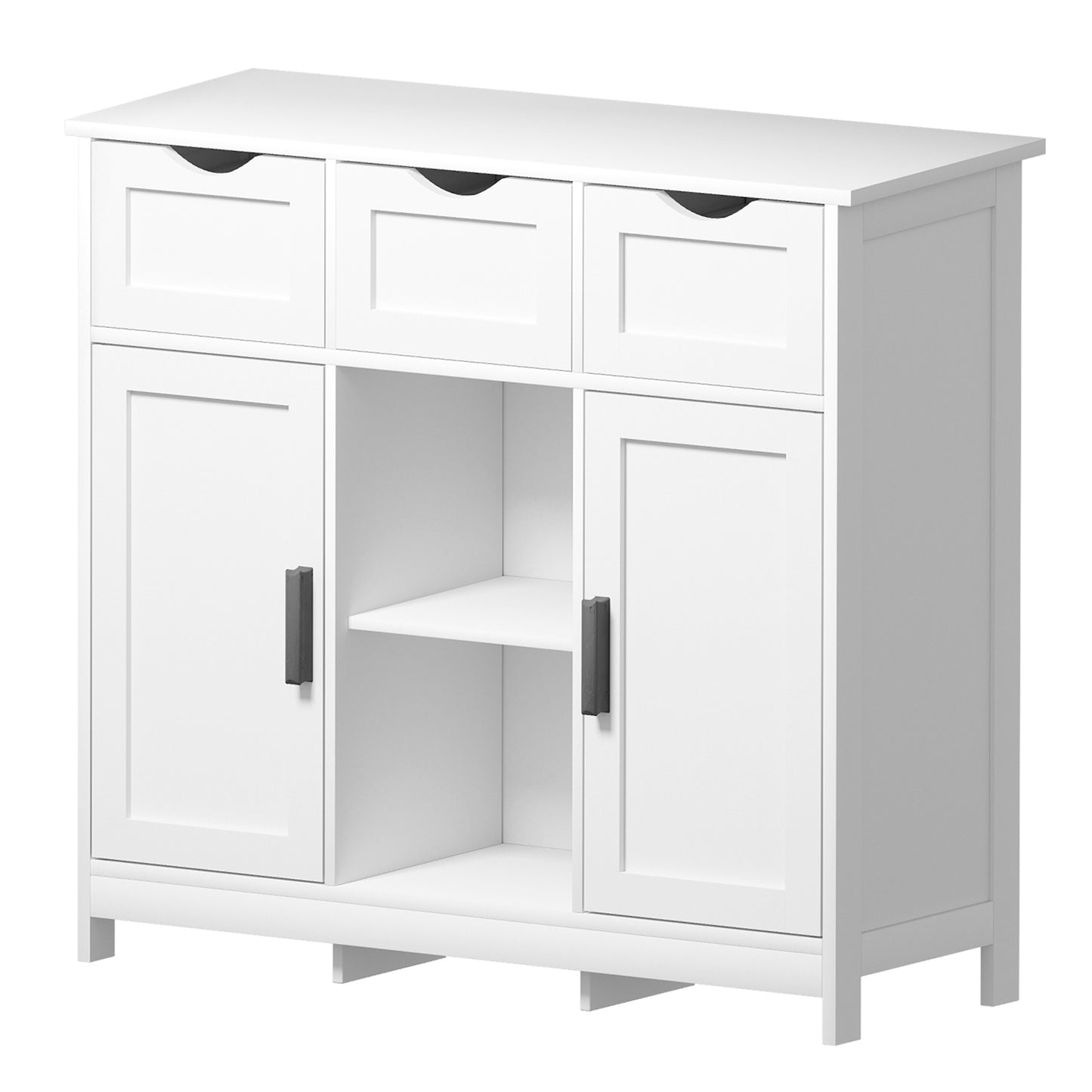 Cabinets With Drawers And Shelves, Decor Cabinets- White