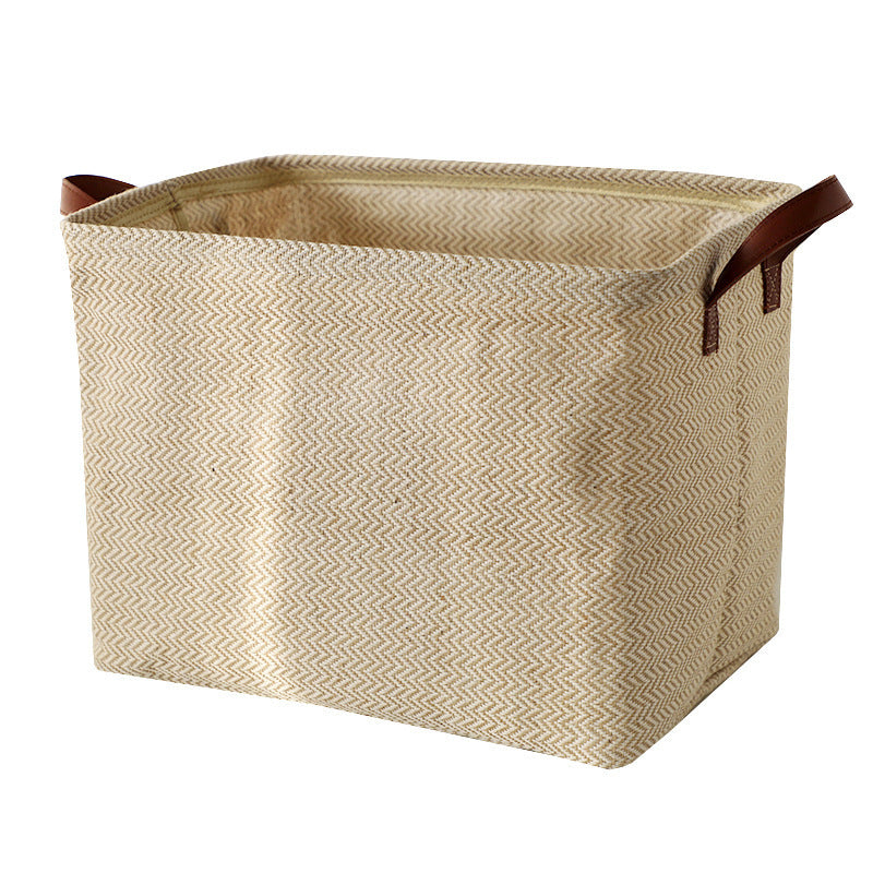 Storage Basket Jute Fabric Foldable Storage Box - FRPURE
