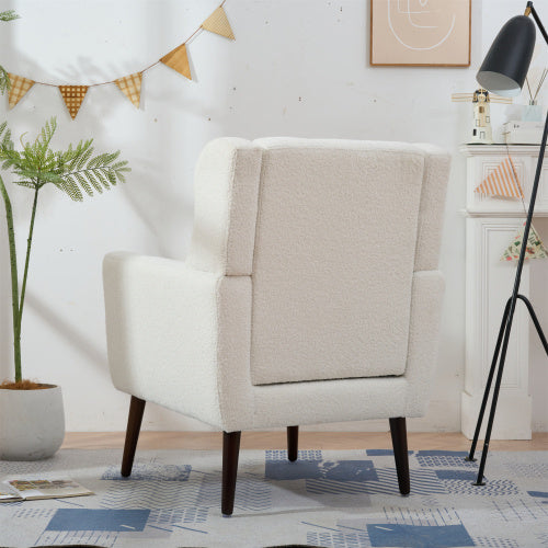 Modern Upholstered Chairs, Teddy Fabric Living Room Chairs - FRPURE