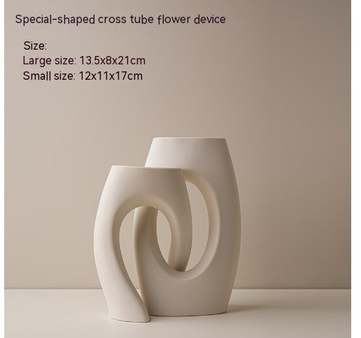 Ceramic Circle Vase – Modern Decorative Accent - FRPURE