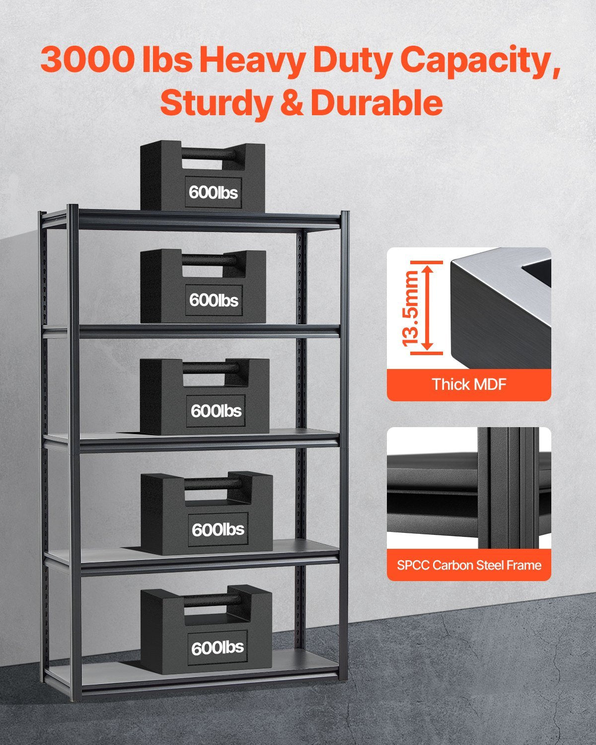 Storage Shelves5-tier Garage Storage Shelving - FRPURE