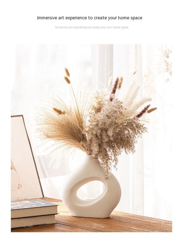 Ceramic Circle Vase – Modern Decorative Accent - FRPURE