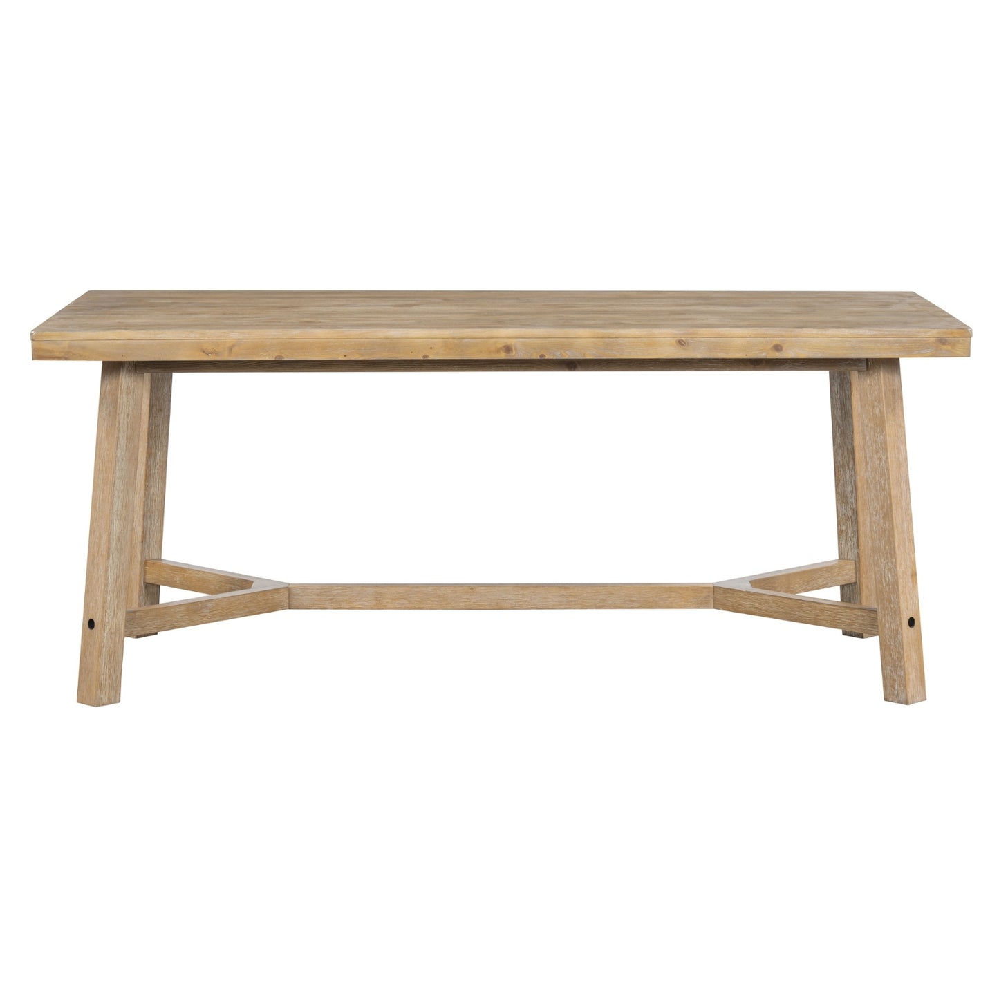 TREXM 6-Piece Retro Farmhouse Dining Set – Rectangular Wood Table, 4 Upholstered Chairs & Rattan Bench | Kitchen & Dining Room Furniture | FRPURE