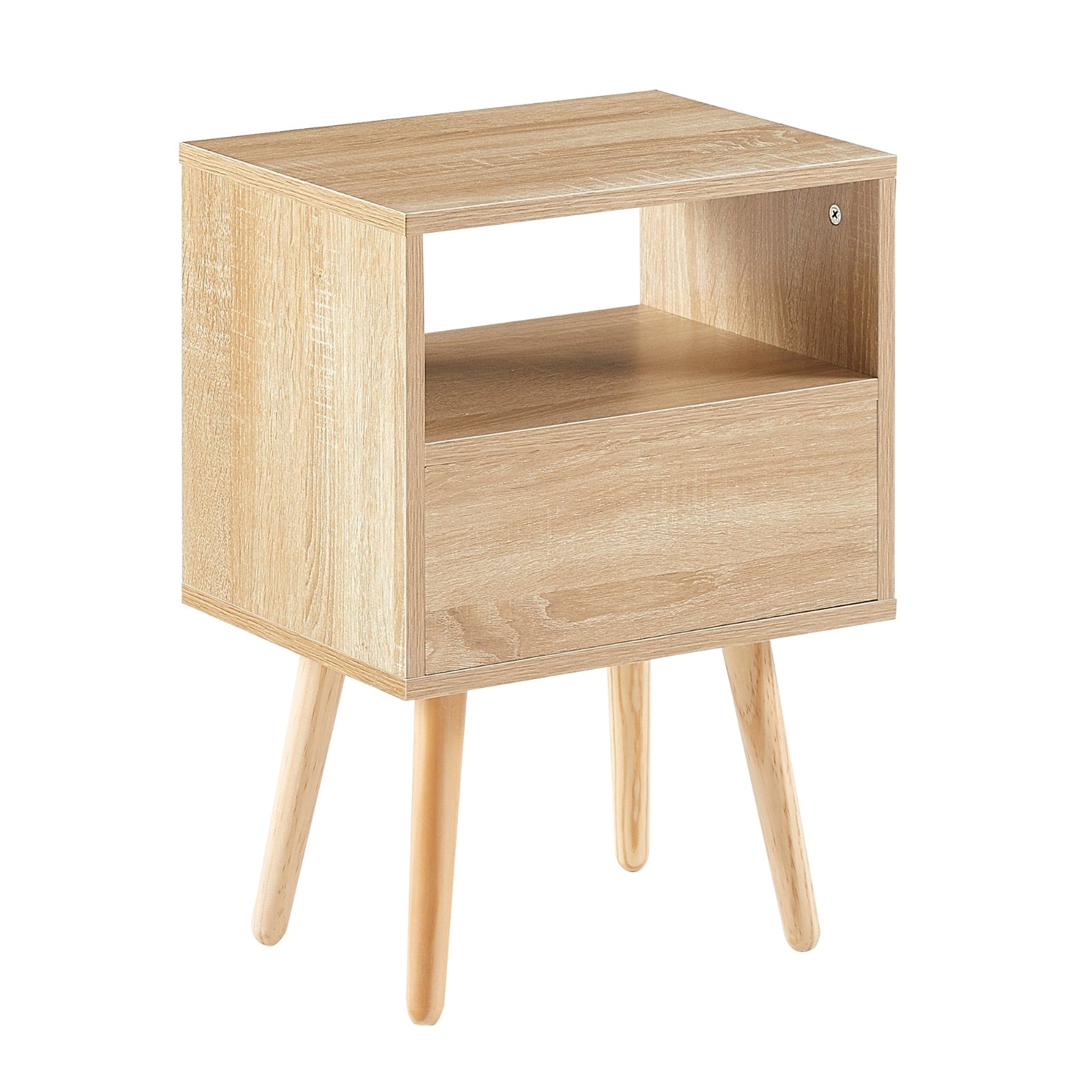 Rattan End Table with Drawer – Modern Nightstand - FRPURE